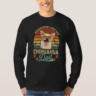 T-shirt Homme Vintage Incroyable Comme Mon Père Chihuahua