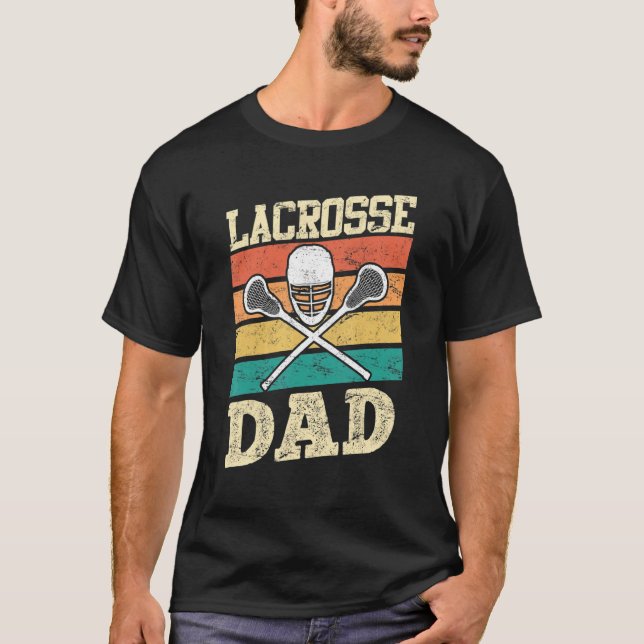 T-shirt Homme Vintage Lacrosse Papa 1 (Devant)