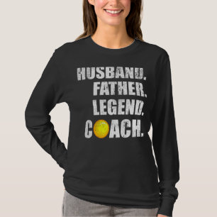 T-shirt Homme Vintage Mari Père Légende Lacrosse Entraîneu