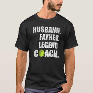 T-shirt Homme Vintage Mari Père Légende Tennis Entraîneur