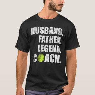 T-shirt Homme Vintage Mari Père Légende Tennis Entraîneur