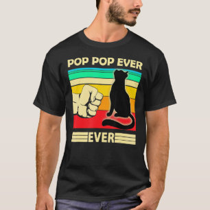 T-shirt Homme Vintage Meilleur Chat Pop Pop Jamais Bump Fi