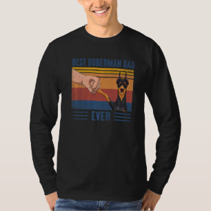 T-shirt Homme Vintage meilleur Doberman papa jamais bosse
