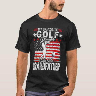 T-shirt homme vintage Mon golfeur préféré m'appell