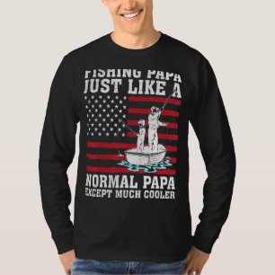 T-shirt Homme Vintage Pêche Papa Comme Un Papa Normal