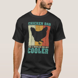 T-shirt Homme Vintage Rétro Poulet Papa Comme Un Papa Norm