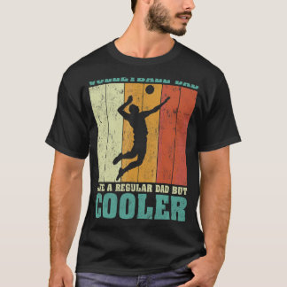 T-shirt Homme Vintage Retro Volleyball Papa Comme Un D Rég
