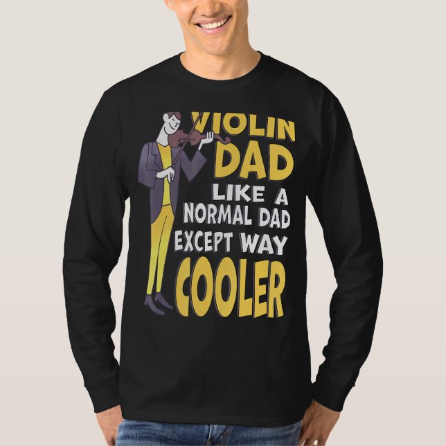 T-shirt Homme Violon Papa Comme Papa Normal Sauf Glacière (Devant)