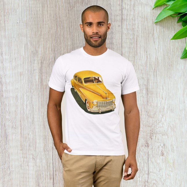 T-shirt Homme Voiture Vieux Jaune (Créateur téléchargé)