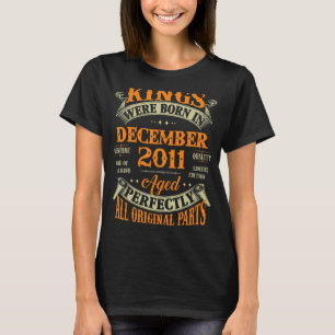 T-shirt Hommes 11e Anniversaire Rois Nés En Décembre 2011 
