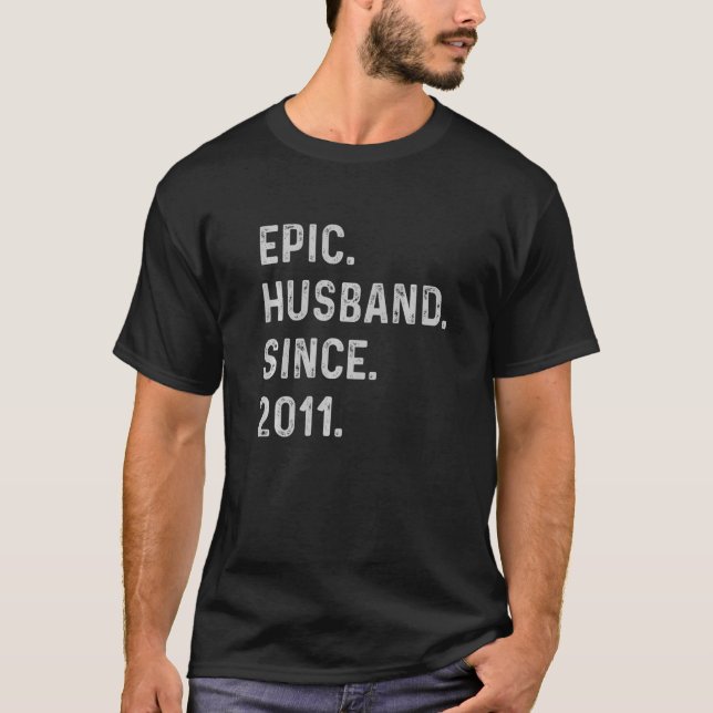 T-shirt Hommes 12e anniversaire de Mariage 12 ans - Epic H (Devant)