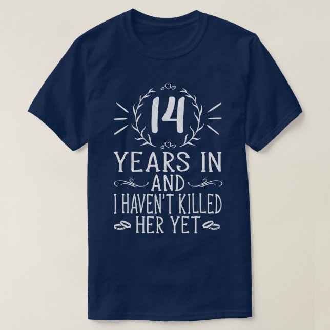 T-shirt Hommes 14e anniversaire Mariage Cadeaux pour lui 1 (Design devant)