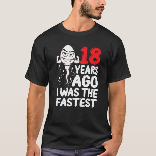 T-shirt Hommes 18e Anniversaire Gag Robe 18 Ans J'Étais La (Devant)