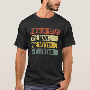 T-shirt Hommes 1972 Homme Mythe La Légende 50E Anniversair