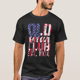 T-shirt Hommes 1974 Anniversaire Old Man Club Est 1974 R