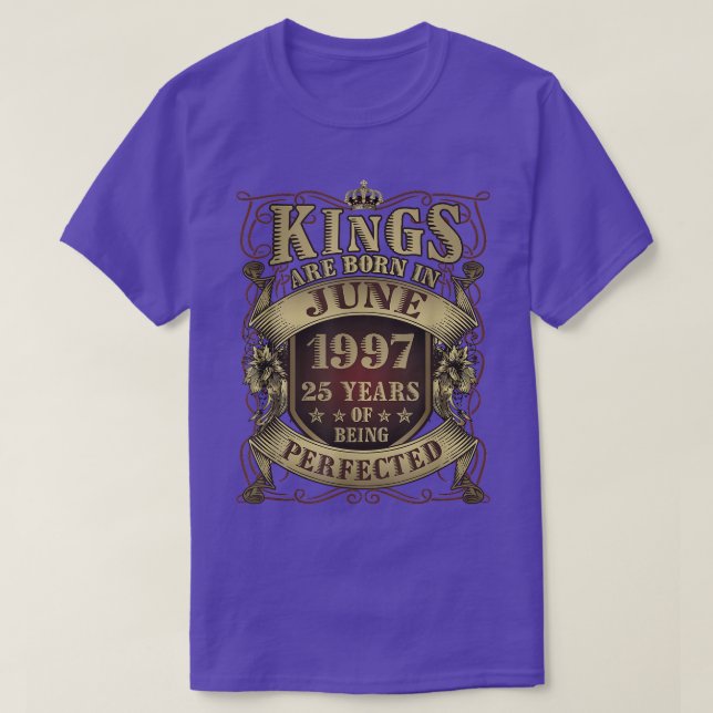 T-shirt Hommes 25e anniversaire Cadeau Roi parfait Né 1er  (Design devant)