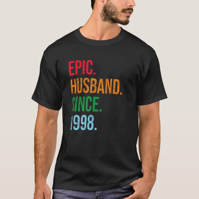 T-shirt Hommes 25e anniversaire Mariage Idées Épopée Mari  (Devant)