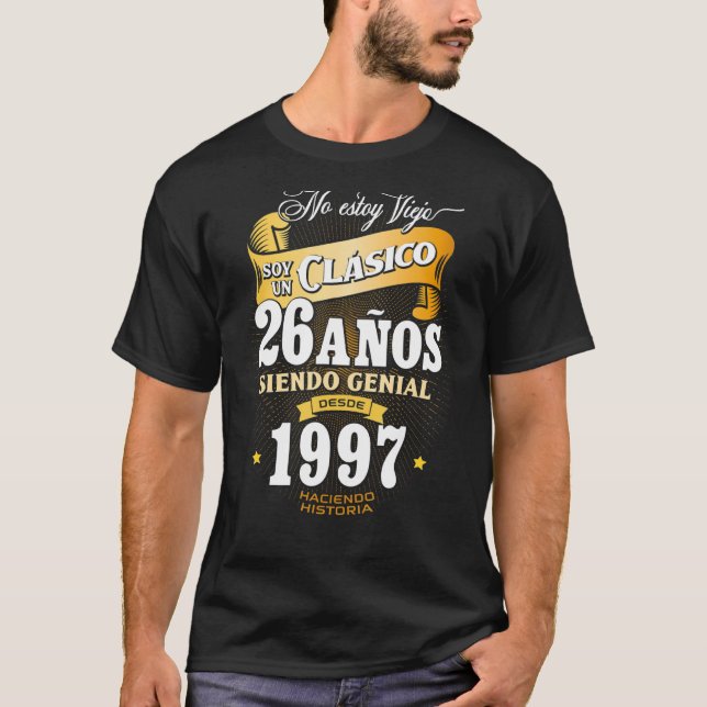 T-shirt Hommes 26e anniversaire cadeau pour hommes en Rega (Devant)