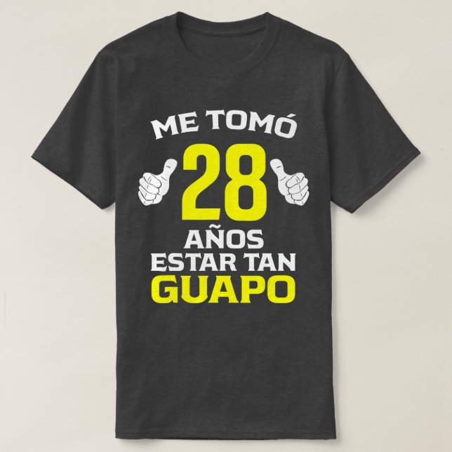 T-shirt Hommes 28 Anos Regalo de Cumpleanos 28 para el (Design devant)