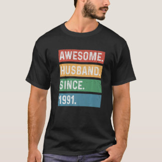 T-shirt Hommes 32e année Mariage Anniversaire - Awesome Hu