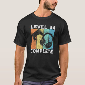 T-shirt Hommes 34E Anniversaire Hommes Jeu T Niveau 34 Com