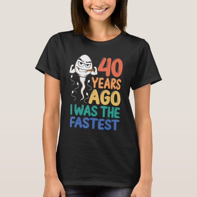 T-shirt Hommes 40e Anniversaire Gag Robe Il Y A 40 Ans J'É (Devant)