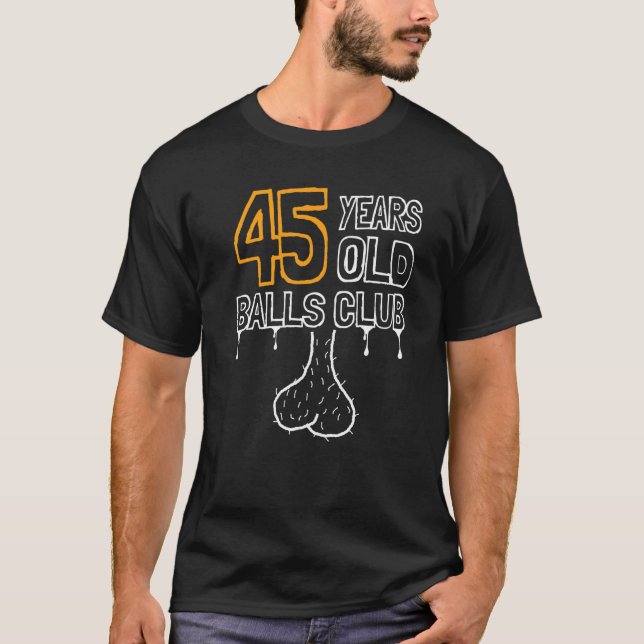 T-shirt Hommes 45e anniversaire Old Balls Club 45 ans d'Aw (Devant)