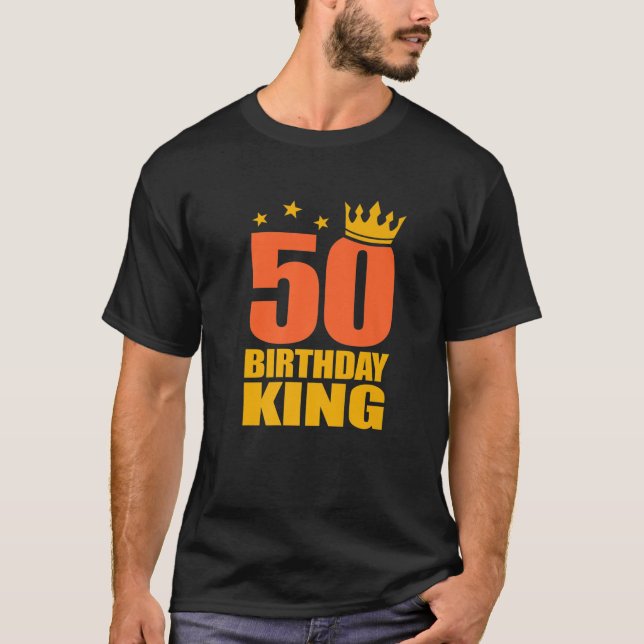 T-shirt Hommes 50 Anniversaire Roi Cinquante 50 Ans (Devant)