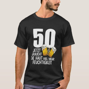 T-shirt Hommes 50E Anniversaire Hommes Cadeau Bière Humour