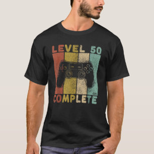 T-shirt Hommes 50e anniversaire Hommes Jeu Niveau 50 Coml