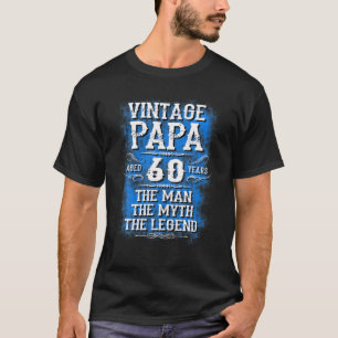 T-shirt Hommes 60E Anniversaire Cadeaux Pour Papa Vintage