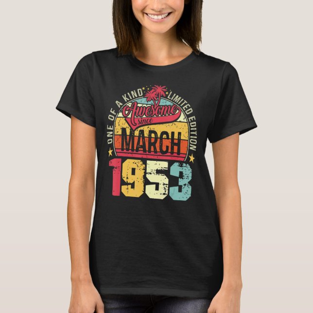 T-shirt Hommes 70e anniversaire fantastique Mars 1953 (Devant)