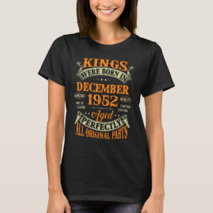 T-shirt Hommes 70e anniversaire Rois Nés En Décembre 1952 