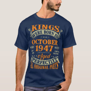 T-shirt Hommes 75e Anniversaire Cadeaux Rois Nés En Octobr