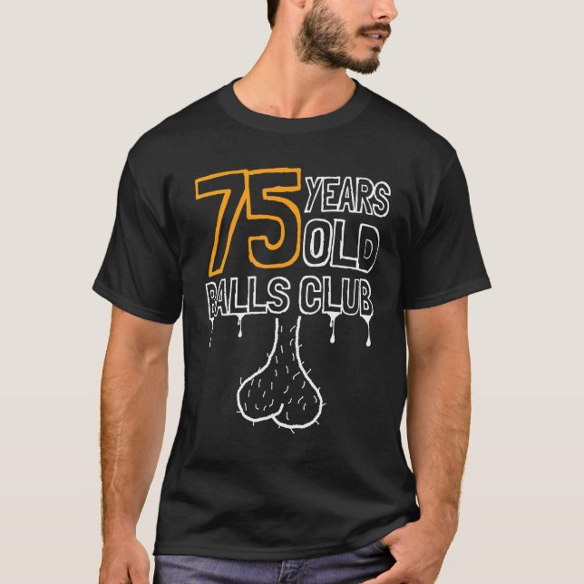 T-shirt Hommes 75e Anniversaire Club Bals Vieux 75 Ans D'A (Devant)