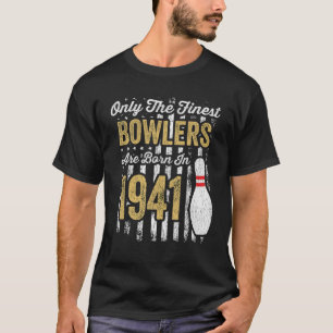 T-shirt Hommes 80 Ans Bowler Anniversaire 80E Anniversaire