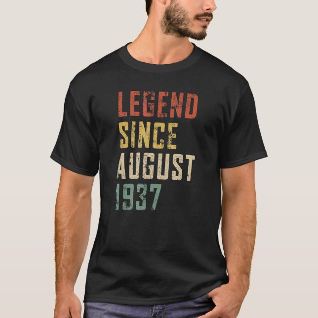T-shirt Hommes 85 Ans Légende depuis août 1937 85th Bi (Devant)