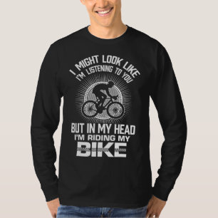 T-shirt Hommes à vélo dans ma tête Je suis en train de rou