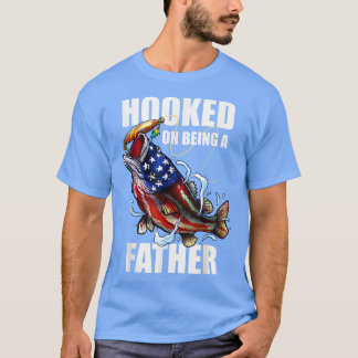 T-shirt Hommes Accris D'Être Un Père Papa Drapeau Américai