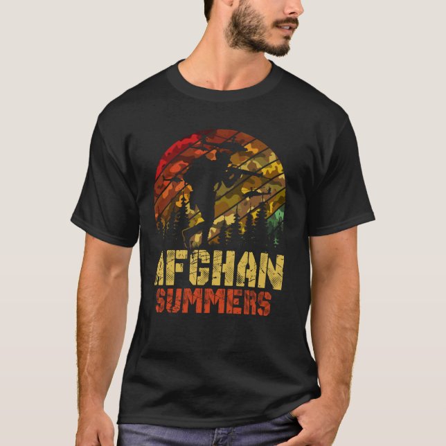 T-shirt Hommes Afghan Summers Vétéran Vintage Afghanistan  (Devant)