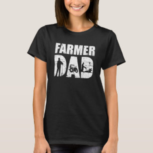T-shirt Hommes Agriculteur Papa Graphic Vache Agriculteur 