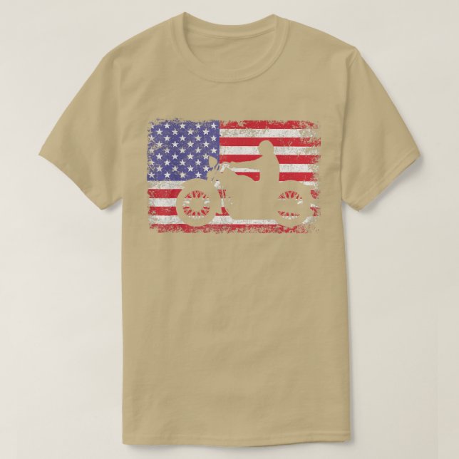 T-shirt Hommes américains de motocycliste (Design devant)