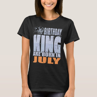 T-shirt Hommes Anniversaire Roi Né En Juillet Anniversaire