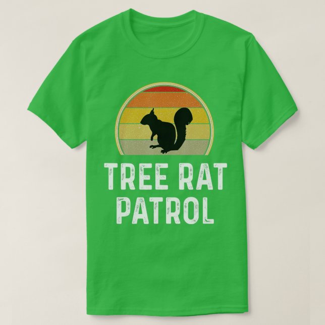 T-shirt Hommes Arbre Rat Patrol Chasseur d'écureuil Dons F (Design devant)