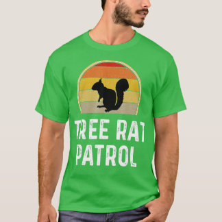 T-shirt Hommes Arbre Rat Patrol Chasseur d'écureuil Dons F