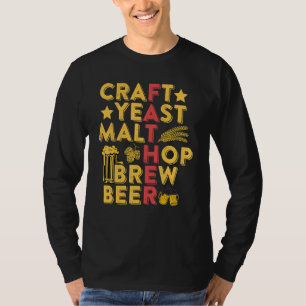T-shirt Hommes Artisanat Levure Malt Hop Brew Bière Artisa