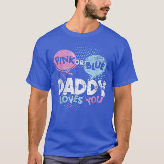 T-shirt Hommes Baby shower Papa Rose Ou Bleu Papa Vous Aim