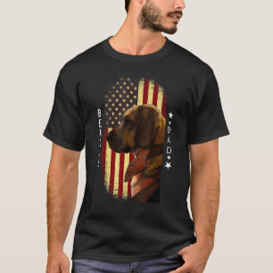 T-shirt Hommes Beagle Papa Américain Drapeau Patriotique B