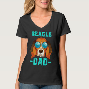 T-shirt Hommes Beagle Papa Pet Papa Chien Cool Lunettes de