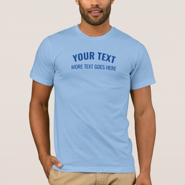 T-shirt Hommes Bébé Bleu Manches Courtes Top Élégant Moder (Devant)